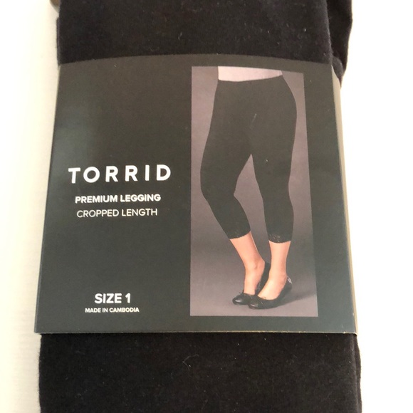 Torrid Premium Crop Leggings Lace Trim 